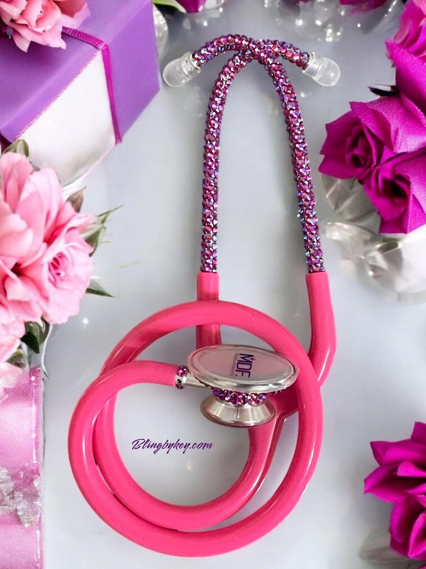 MDF Acoustica Bling Stethoscope – Cotton Candy AB Rhinestones