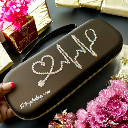 Bling Stethoscope Case – Personalized Protective Medical, Golden Iridescent Crystal