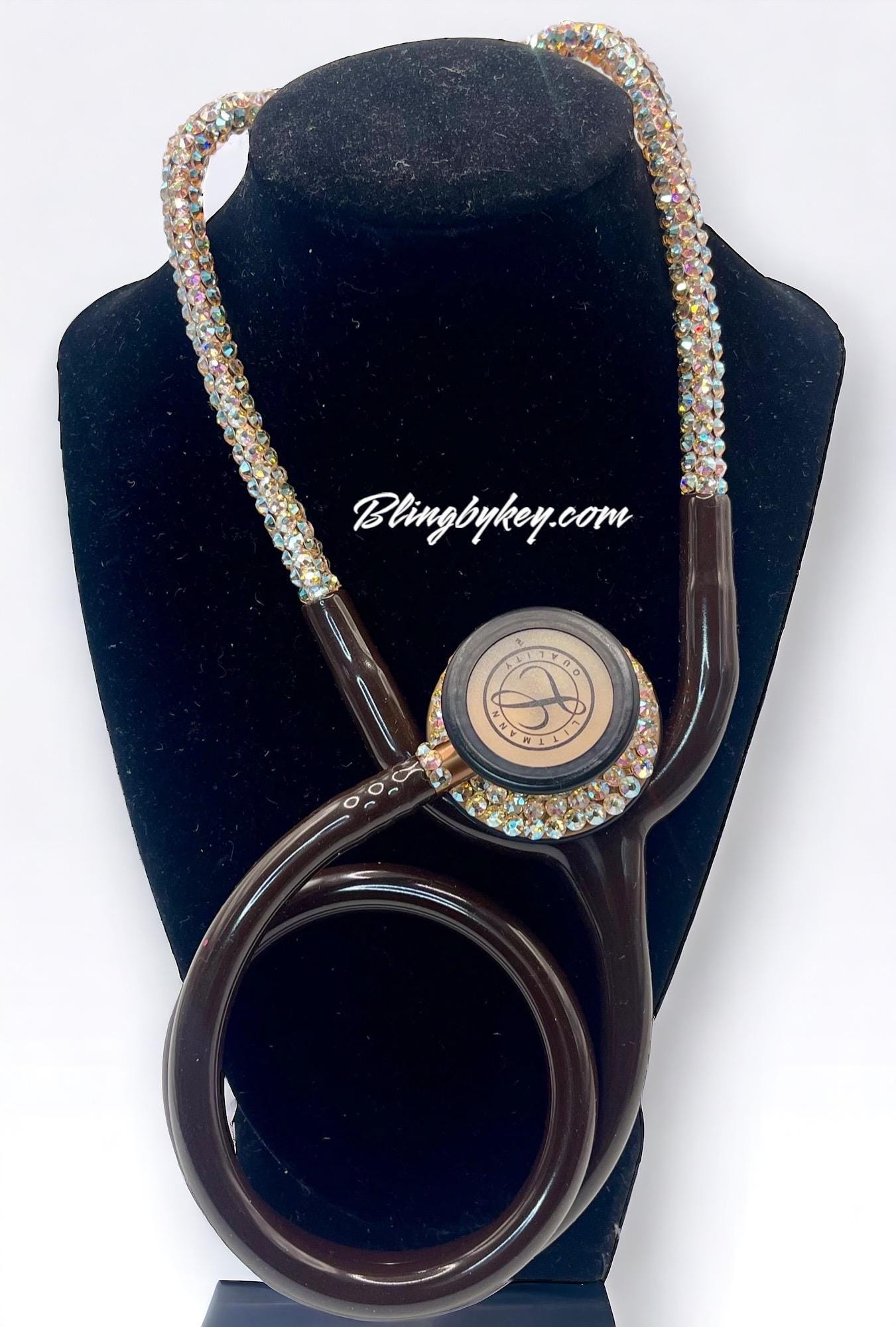 5809 3M Littmann Classic III Stethoscope Copper Chocolate, Golden Crystals