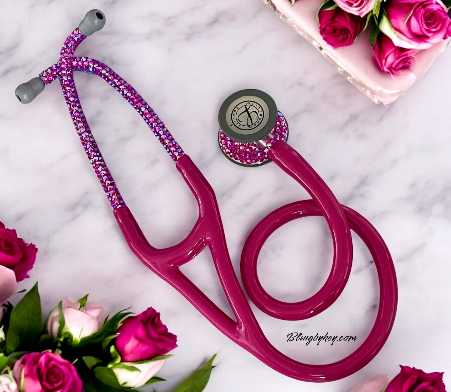 3M Littmann Cardio IV Bling Stethoscope – Cotton Candy AB Rhinestones / Silver Finish