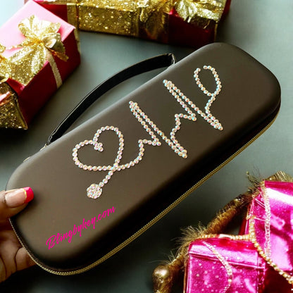 Bling Stethoscope Case – Personalized Protective Medical, Golden Iridescent Crystal
