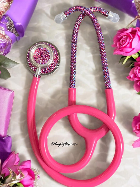 MDF Acoustica Bling Stethoscope – Cotton Candy AB Rhinestones