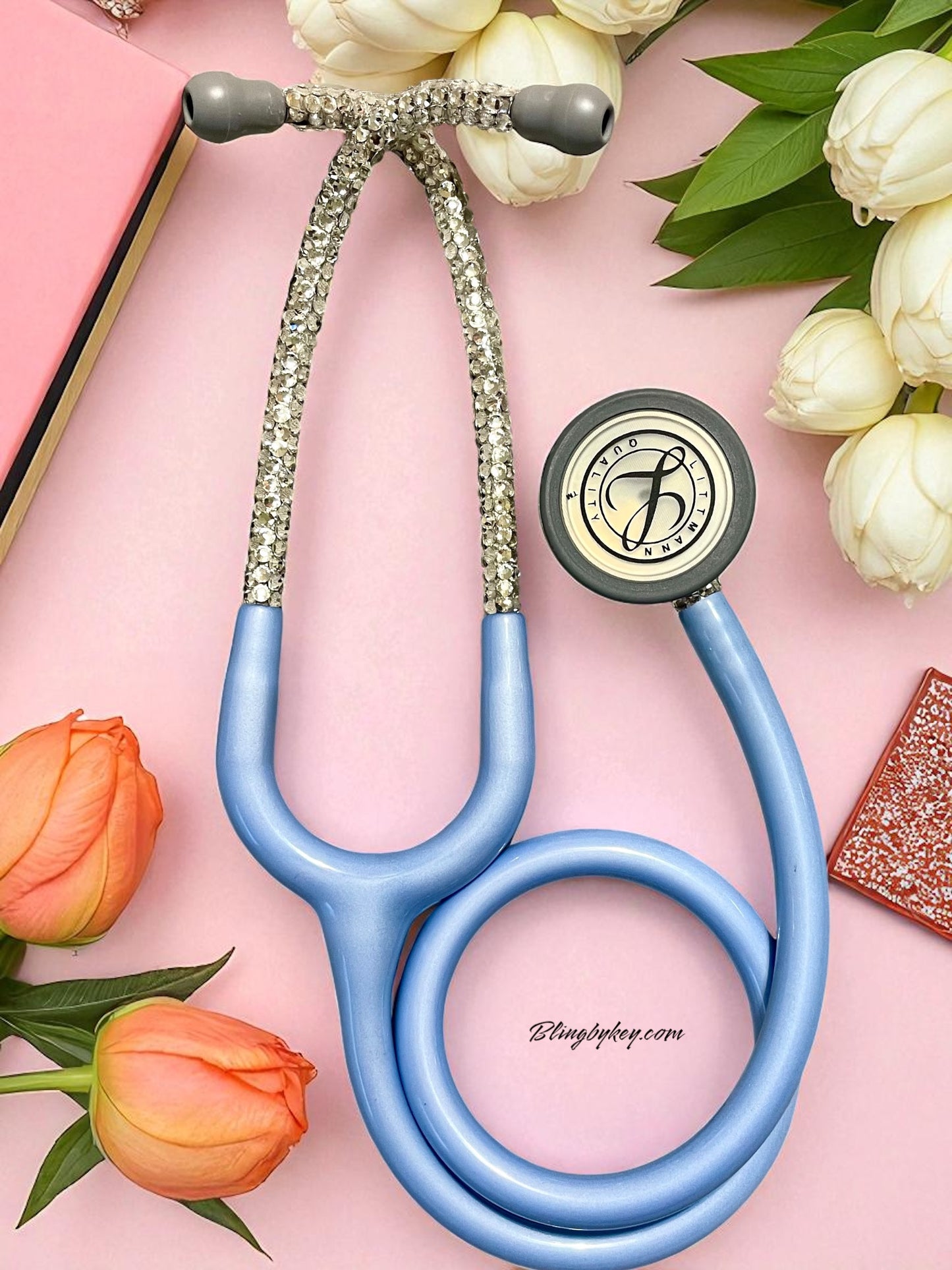 3M Littmann Classic III Bling Stethoscope – Clear Rhinestones | BlingByKey®