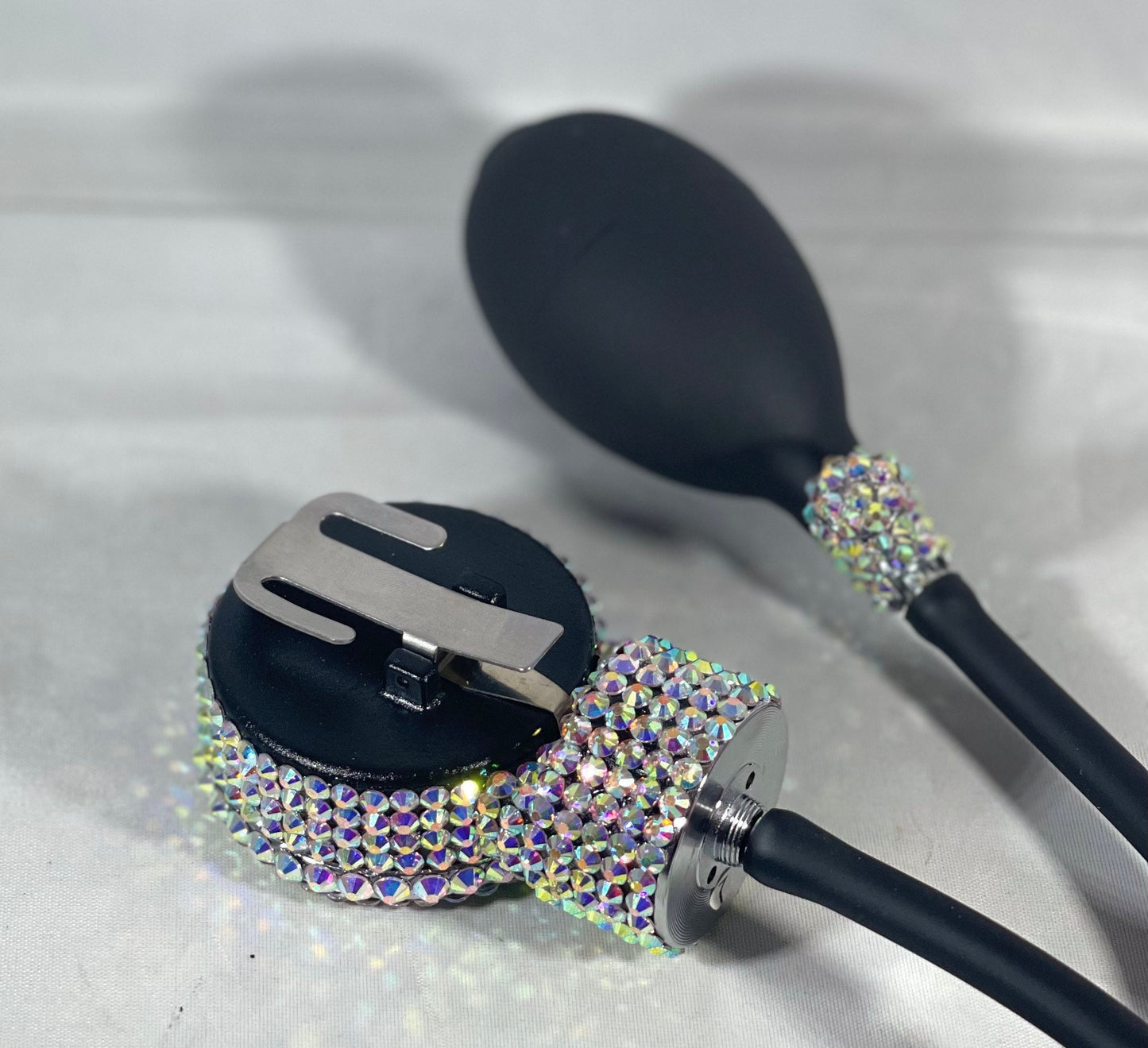 Personalized Blood Pressure Cuff Featuring Sparkling Rhinestone, Stylish Pink Health Monitoring Tool, Perfect Gift for Healthcare Workers