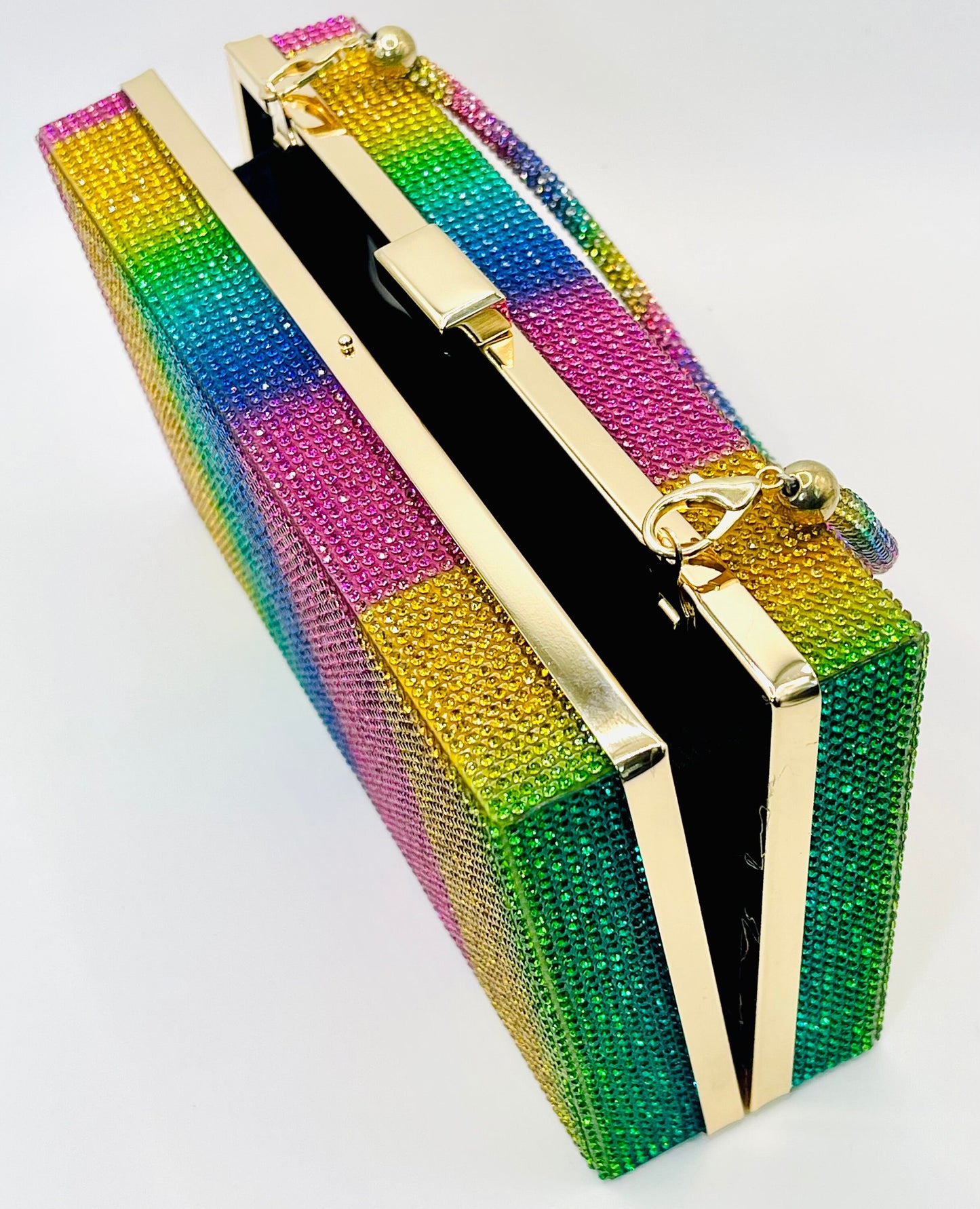 Rainbow Wristlet Bag - Trendy Bling Handbag for Night Out, Perfect Gift for Fashionistas & Accessory Lovers