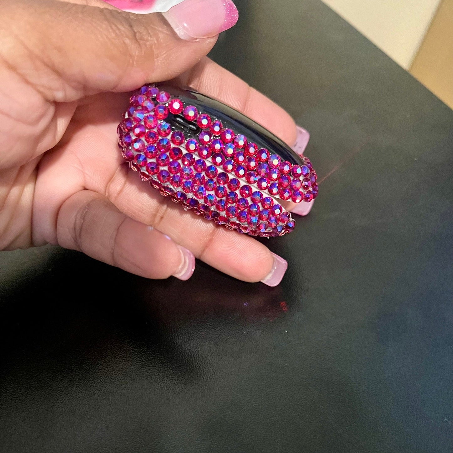 Cotton Candy Bling Pulse Oximeter | Iridescent Rhinestones by BlingByKey®