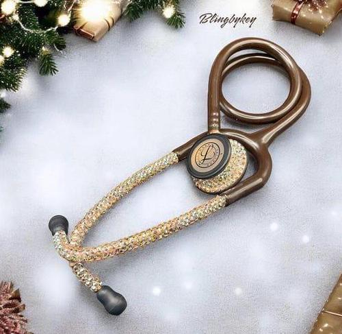 3M Littmann Classic III Bling Stethoscope – Golden Iridescent Crystals