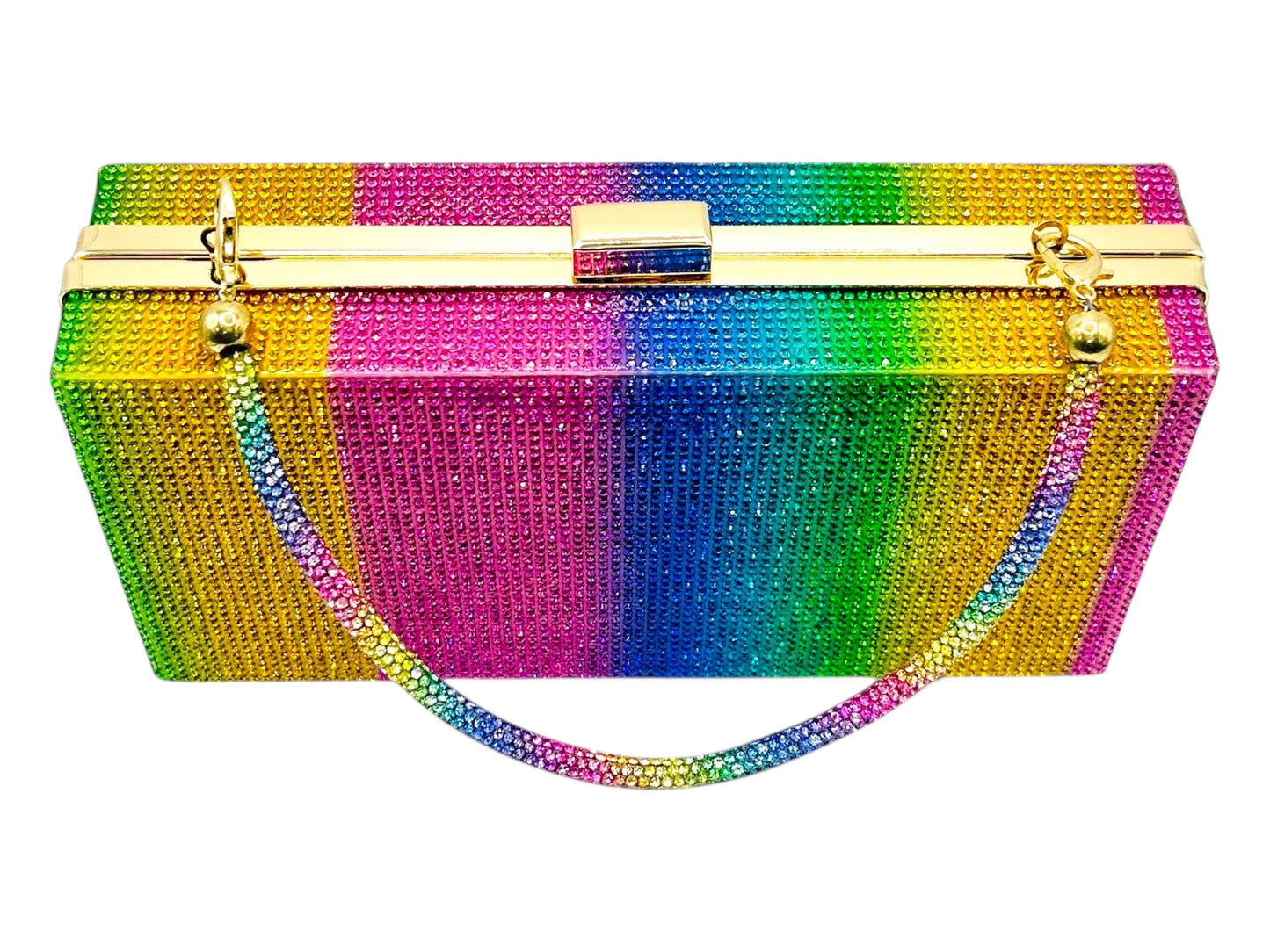 Rainbow Wristlet Bag - Trendy Bling Handbag for Night Out, Perfect Gift for Fashionistas & Accessory Lovers