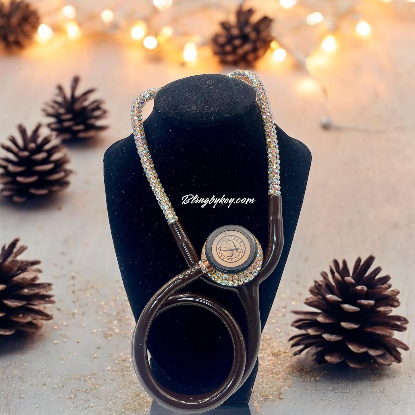 3M Littmann Classic III Bling Stethoscope – Golden Iridescent Crystals