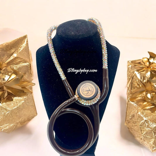 3M Littmann Classic III Bling Stethoscope – Golden Iridescent Crystals