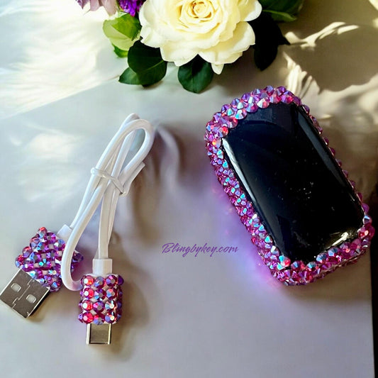 Cotton Candy Bling Pulse Oximeter | Iridescent Rhinestones by BlingByKey®