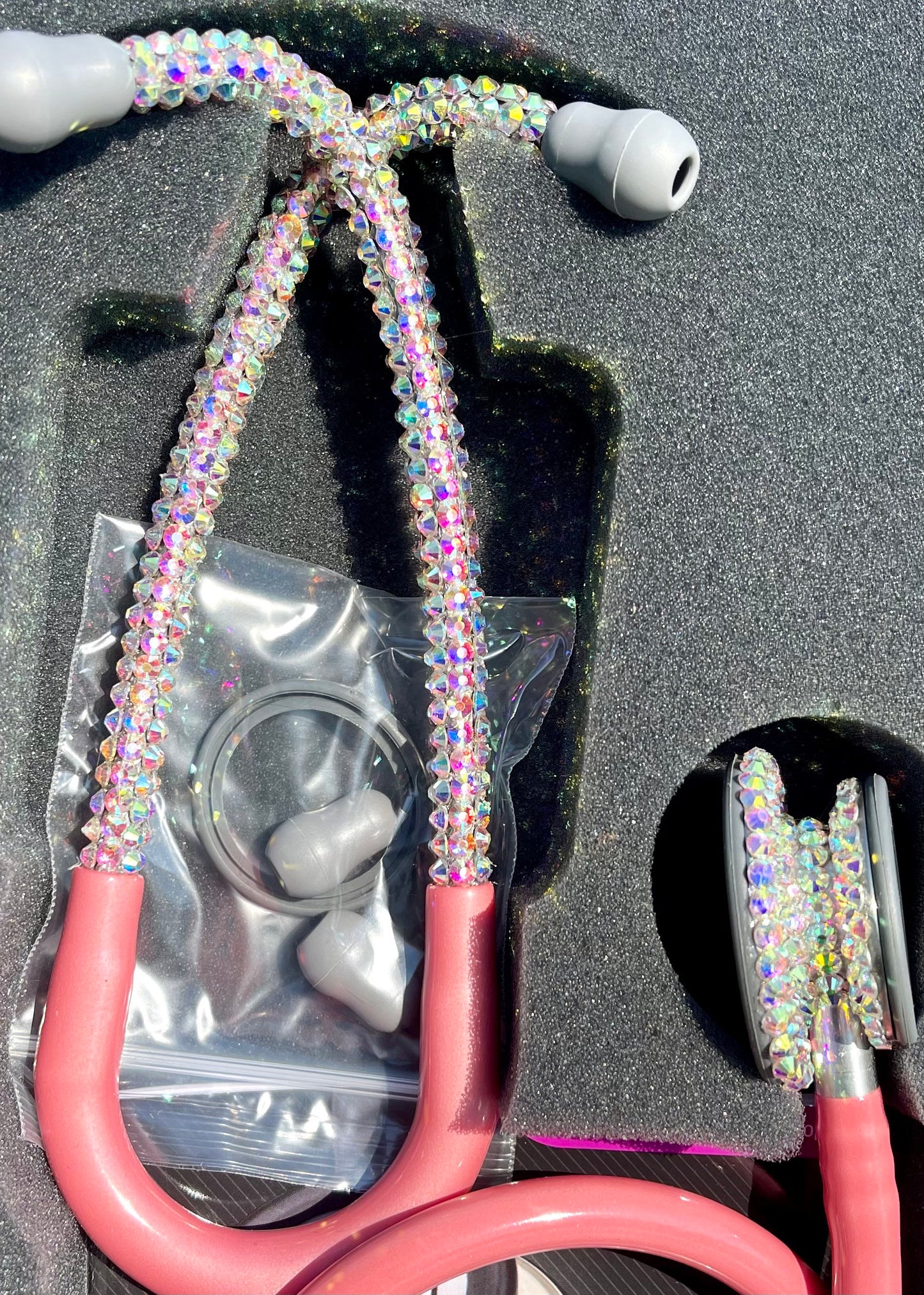 I AM Self Love | Bling Stethoscope | Iridescent Rhinestone | Custom Bedazzle | Stethoscope Case | Unique | Handmade Gift - Office & School Supplies - Bling Stethoscopes - BlingbyKey