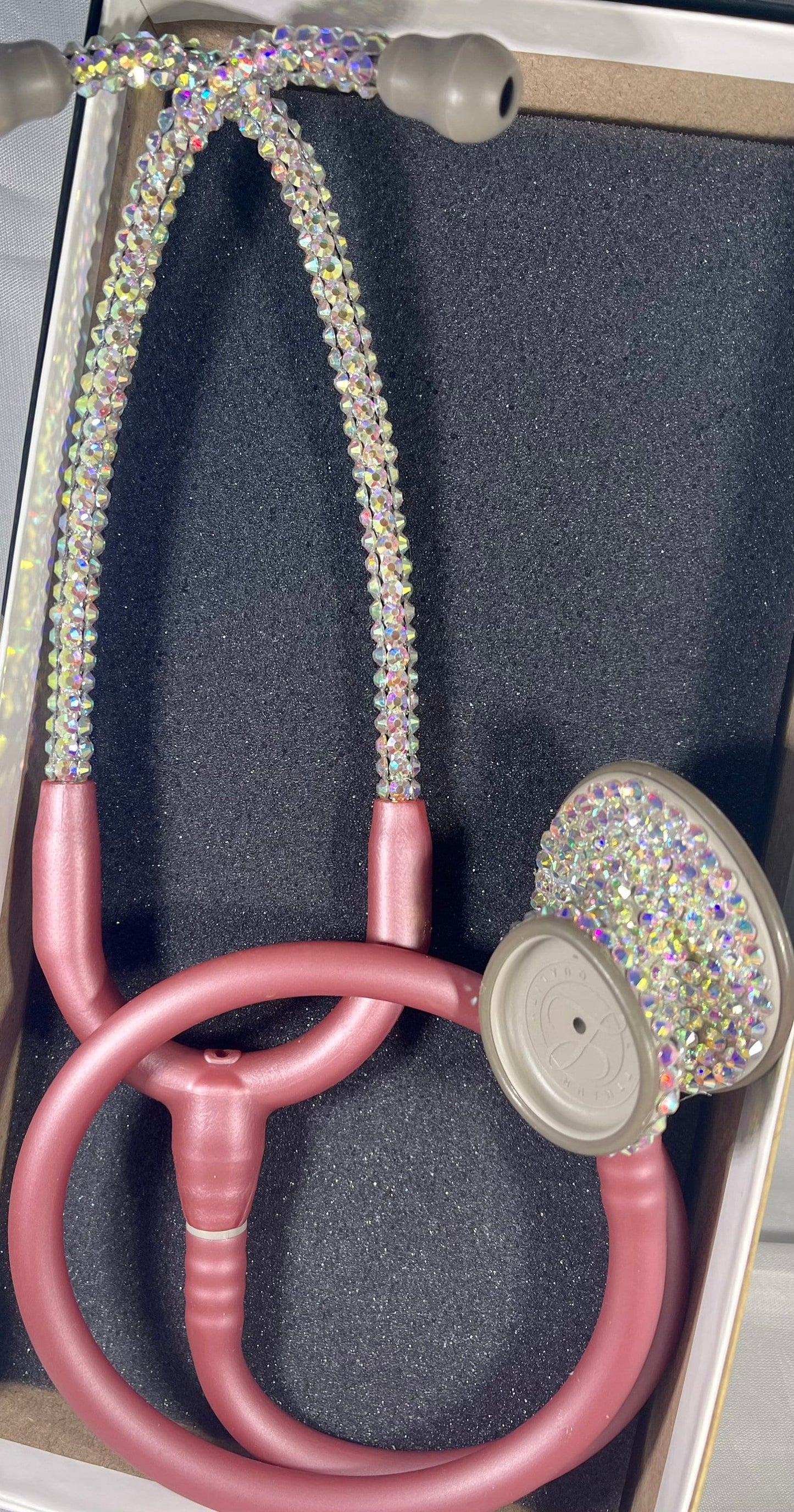 I AM Self Love | Bling Stethoscope | Iridescent Rhinestone | Custom Bedazzle | Stethoscope Case | Unique | Handmade Gift - Office & School Supplies - Bling Stethoscopes - BlingbyKey